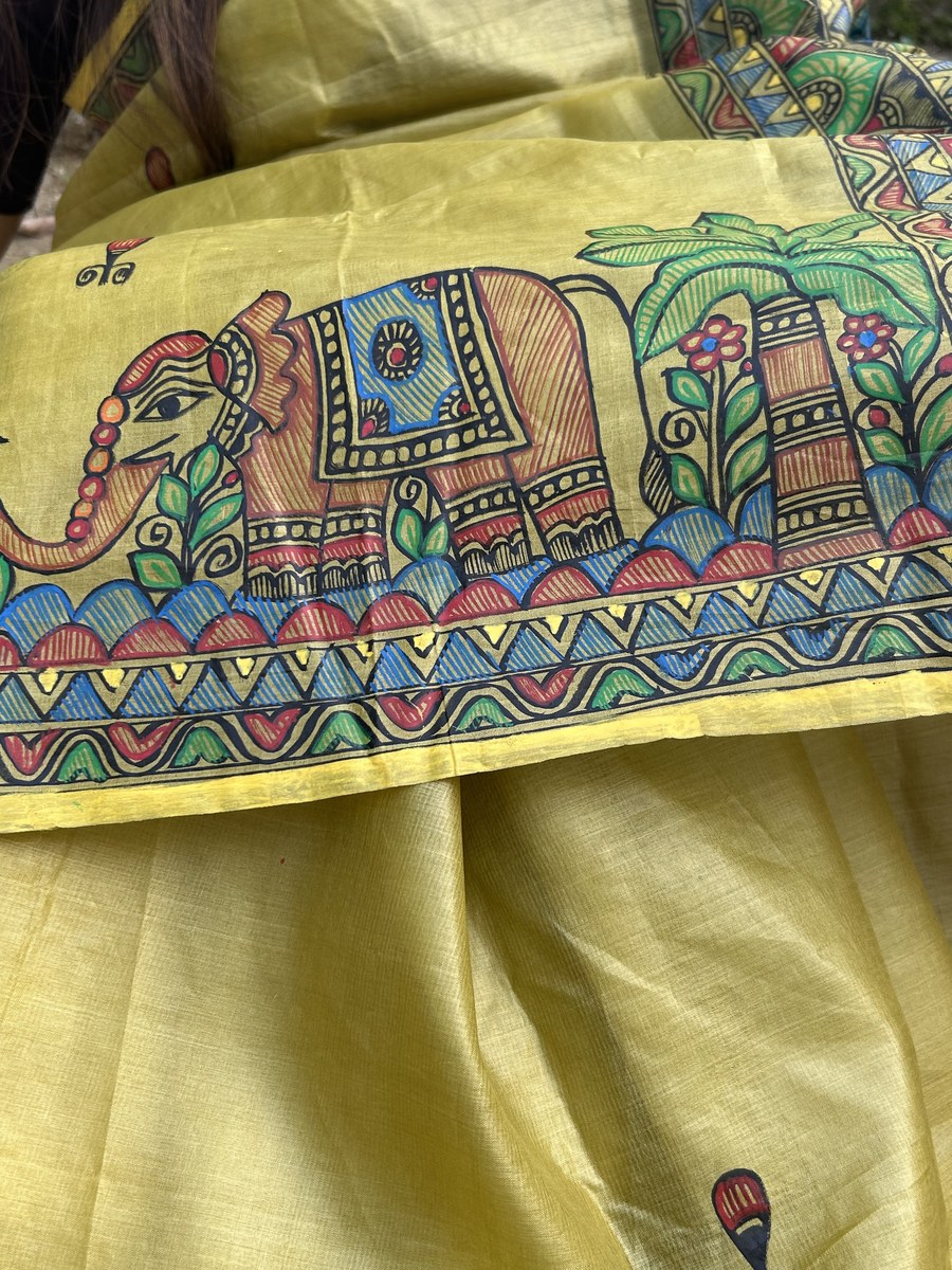 Green Ram Sita Swayamvar Saree, alternate view